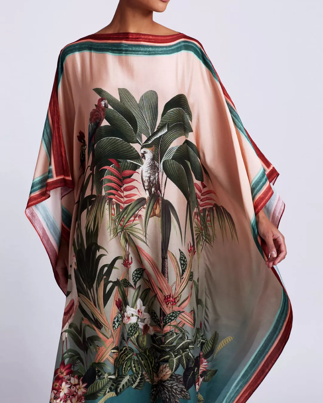 PatBO Paradise Print Silk Caftan (FINAL SALE) Multi Cheap