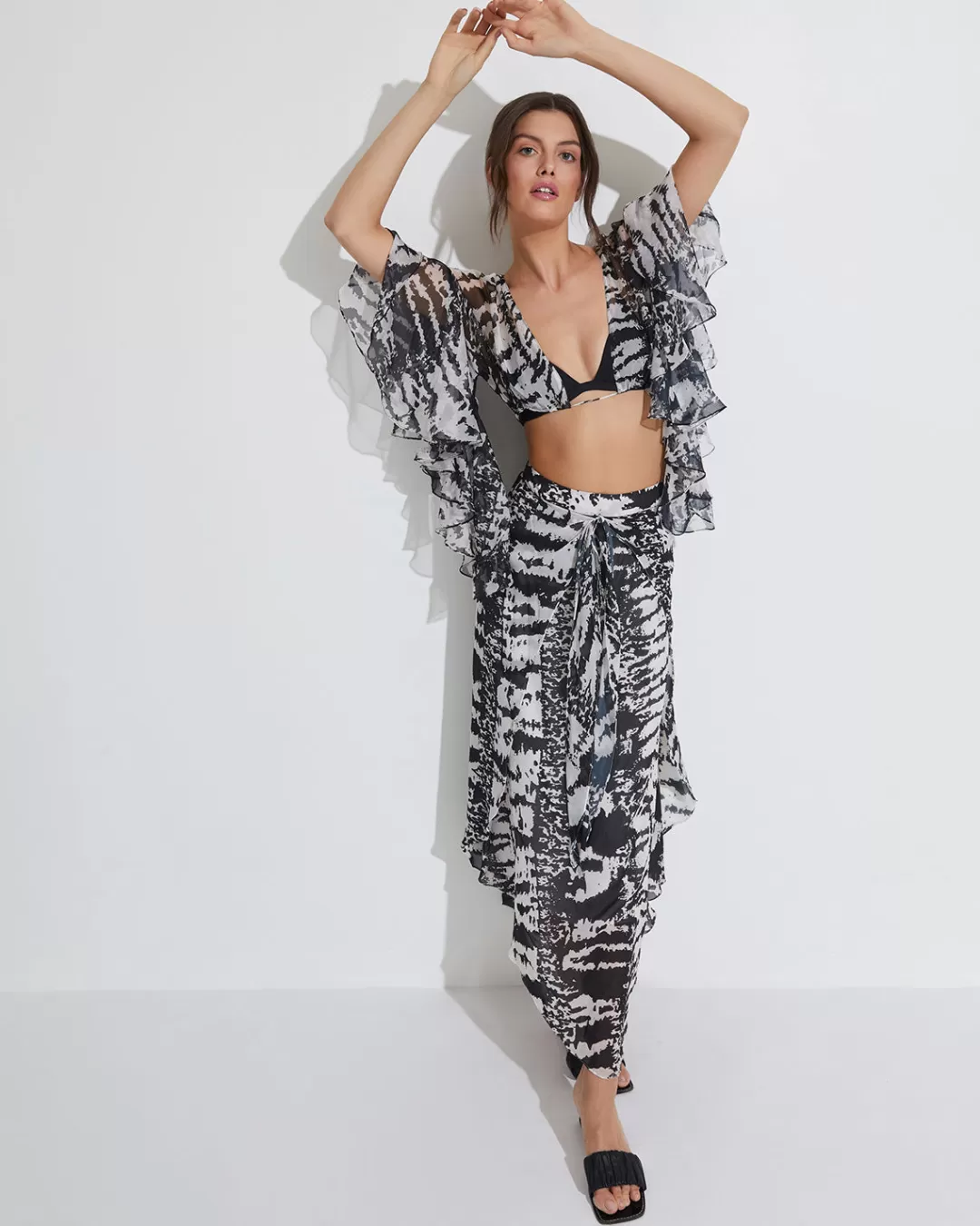 PatBO X ALESSANDRA MAXI SKIRT (FINAL SALE) Black/white Fashion