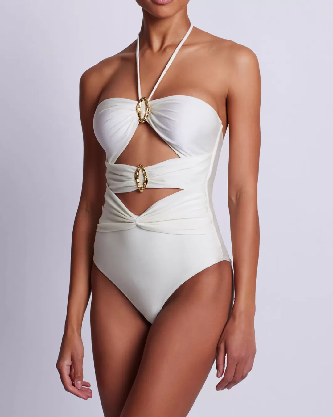 PatBO PISCINA HALTERNECK ONE PIECE (EXCLUSIVE) Ivory Sale