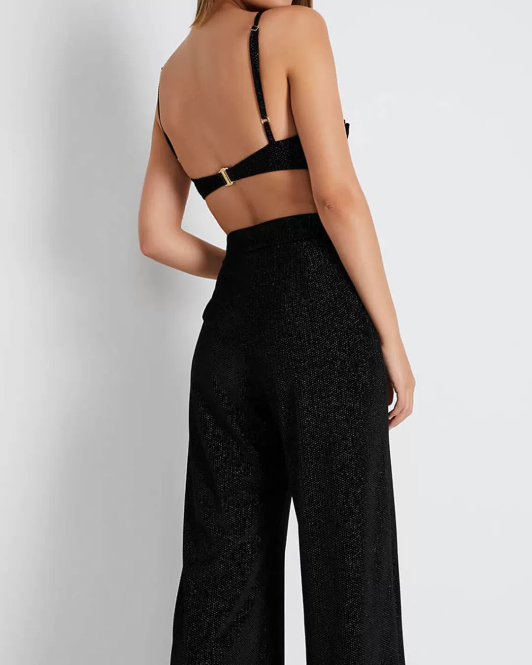 PatBO Pleated Satin Bralette Top (FINAL SALE) Obsidian Outlet