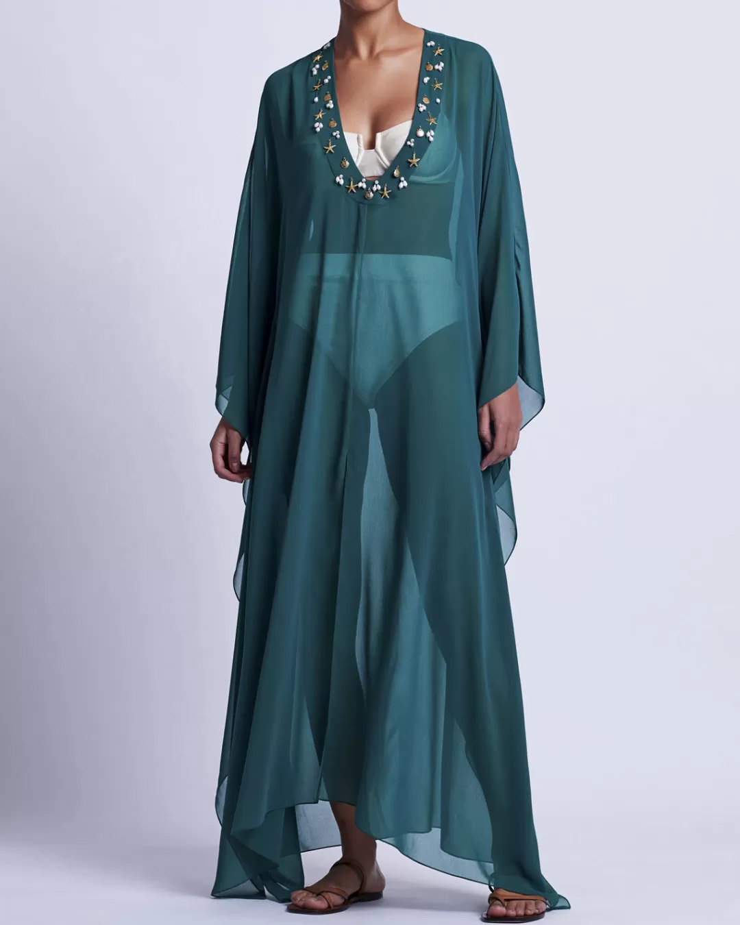 PatBO PORTOFINO HAND-BEADED CAFTAN (FINAL SALE) Galapagos Discount