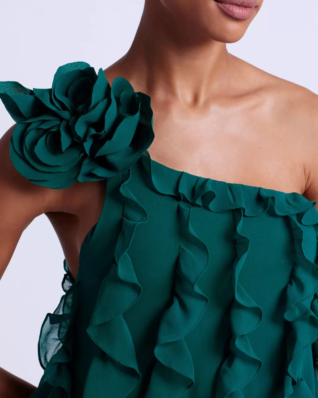 PatBO Rosette One Shoulder Gown (FINAL SALE) Galapagos Fashion