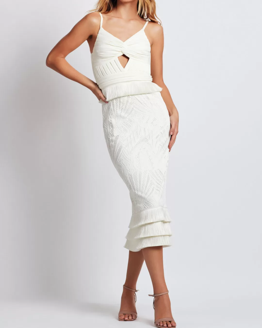 PatBO Sleeveless Lace Midi Dress (FINAL SALE) Ivory Best