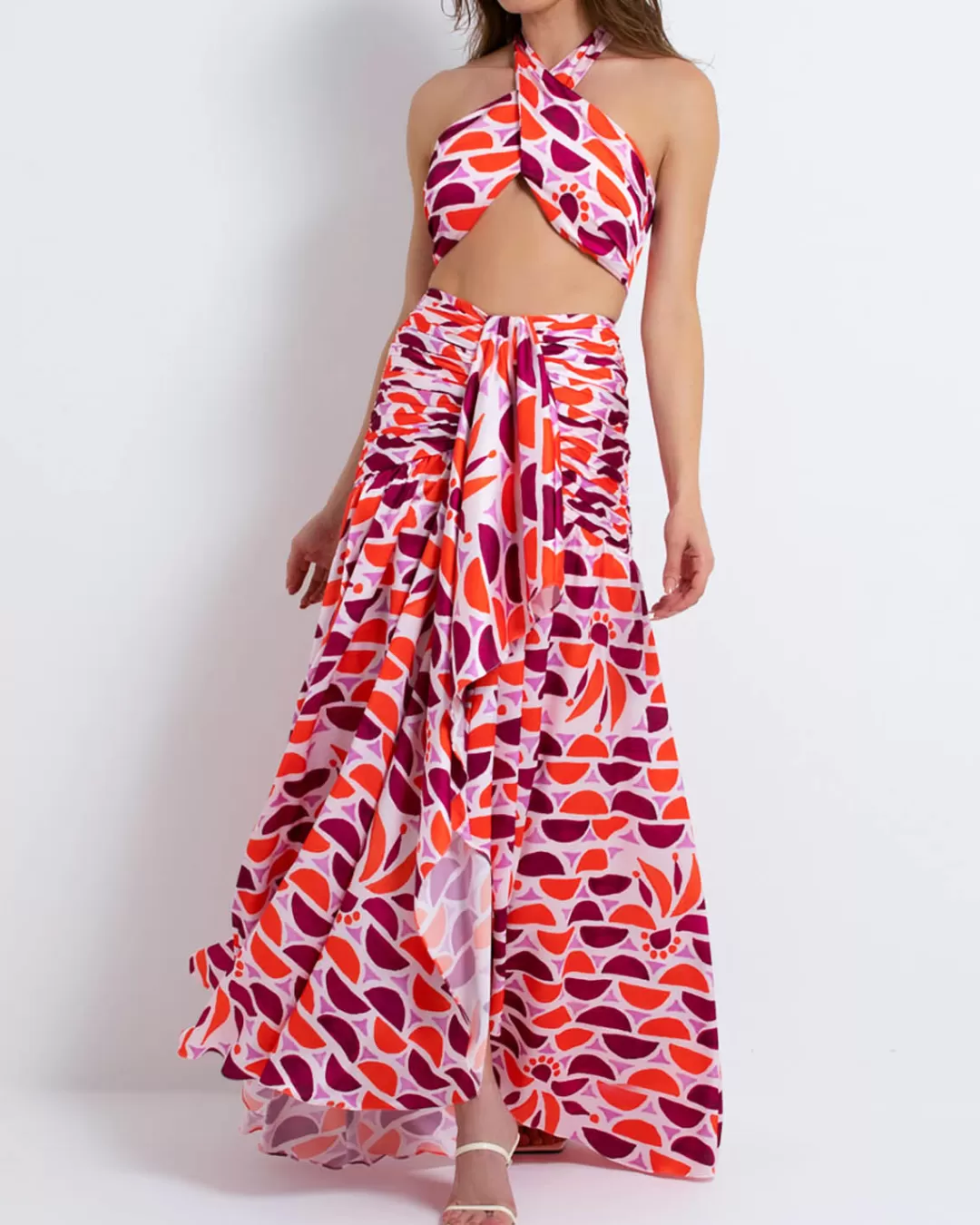 PatBO Solis Cross-Front Cropped Top (FINAL SALE) Multi Discount