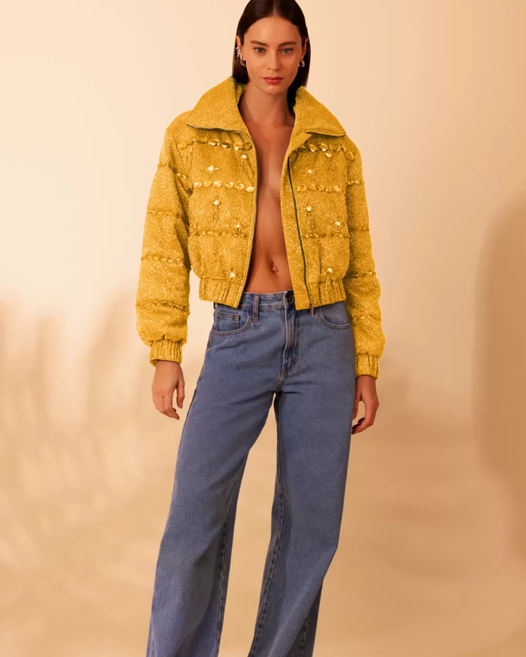 PatBO Stardust Beaded Bomber (FINAL SALE) Cheap