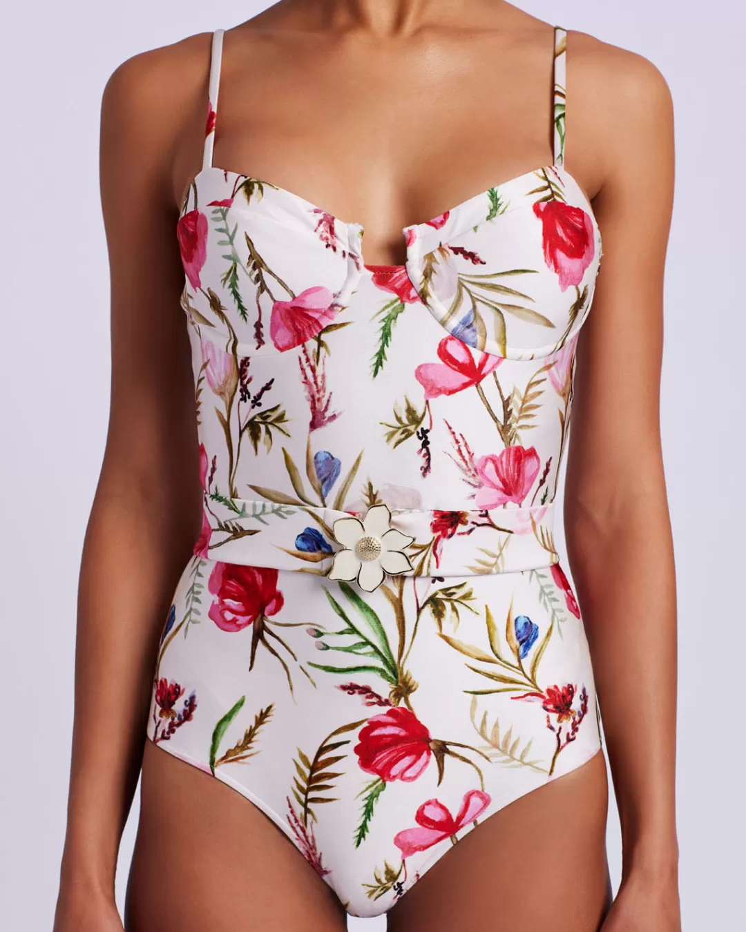 PatBO Viera Bustier Swimsuit (FINAL SALE) White Best
