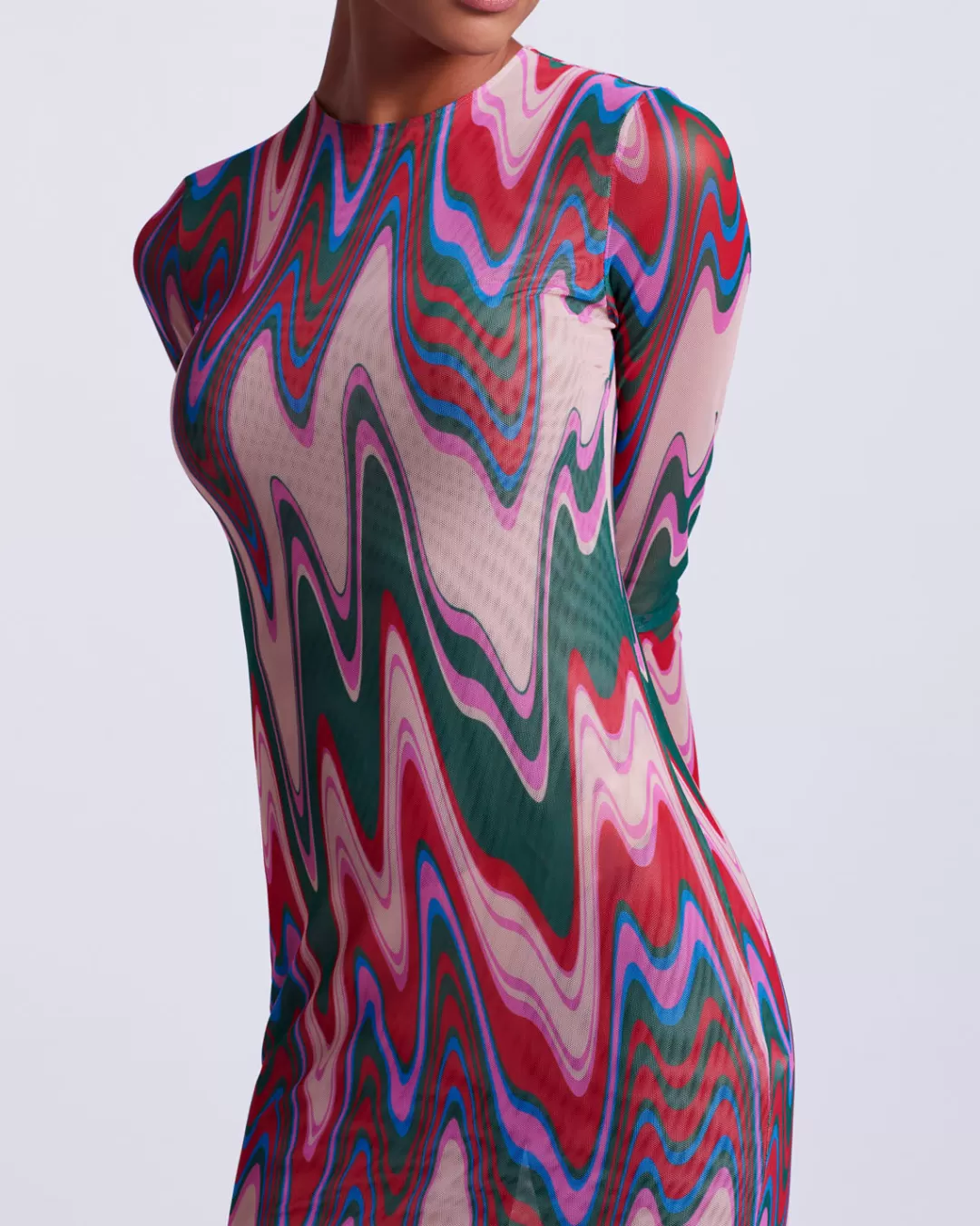 PatBO Wave Printed Tulle Maxi Dress (FINAL SALE) Multi Shop