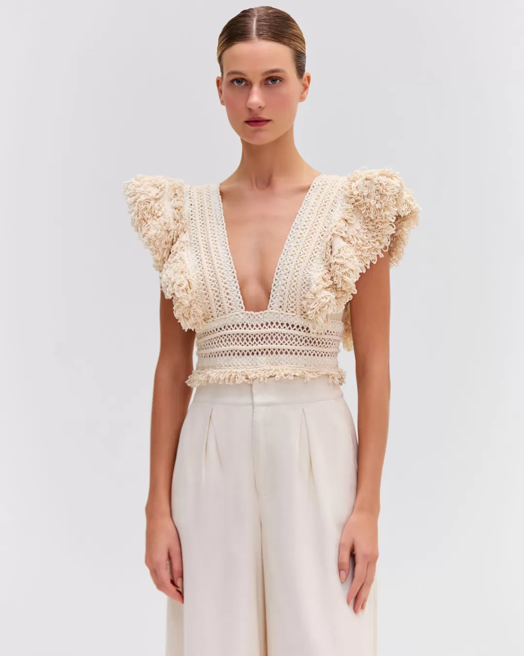 PatBO Wide Leg Linen Pants Natural Online